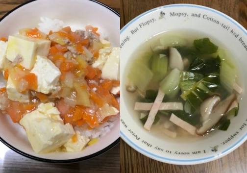 【子どもと食べる魔法のミールキット】マーボー丼／春雨スープを作ってみた